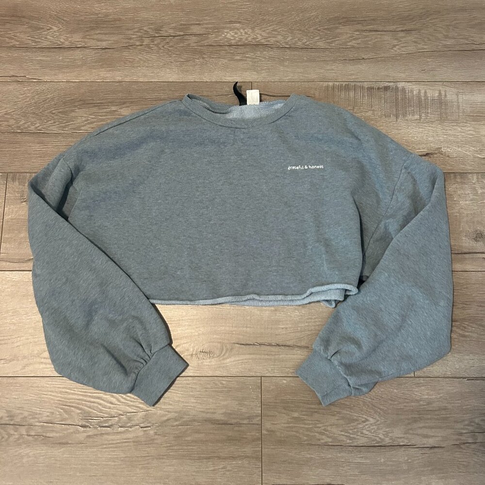 H&M Blue Cropped Sweater (Size M)